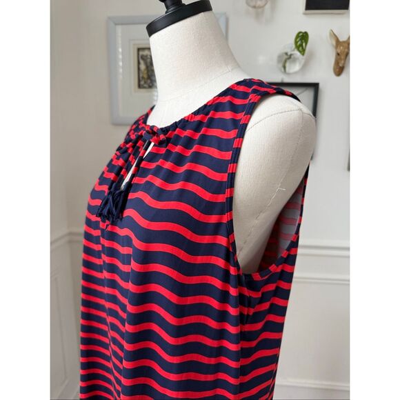 Tommy Bahama Spa Day Women's Resort Stripe Dress Red Navy XL - Picture 4 of 6
